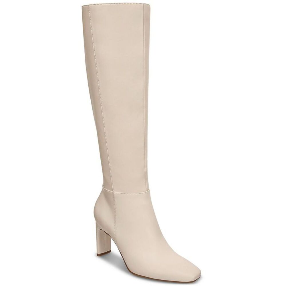 ALFANI Womens Ivory Padded Tristanne Square Toe Block Heel Zip-Up Boots 11 M
